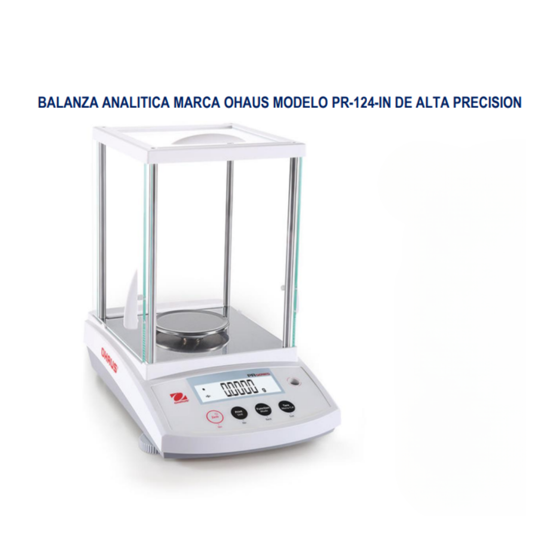 BALANZA ANALITICA MARCA OHAUS MODELO PR-124-IN DE ALTA PRECISION
