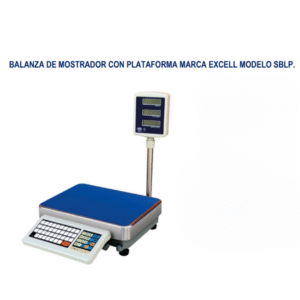 BALANZA DE MOSTRADOR CON PLATAFORMA MARCA EXCELL MODELO SBLP