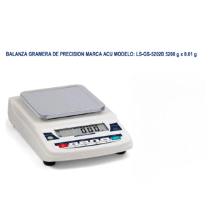 BALANZA GRAMERA DE PRECISION MARCA ACU MODELO: LS-GS-5202B 5200 g x 0.01 g