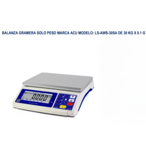 BALANZA GRAMERA SOLO PESO MARCA ACU MODELO: LS-AWS-30SA DE 30 KG X 0.1 G
