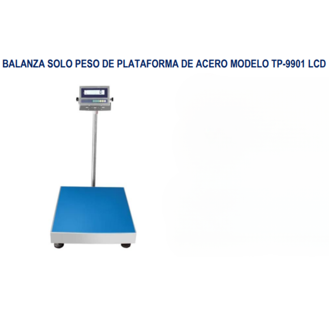 BALANZA SOLO PESO DE PLATAFORMA DE ACERO MODELO TP-9901 LCD