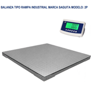 BALANZA TIPO RAMPA INDUSTRIAL DE PLATAFORMA MARCA SAGUITA MODELO 2P