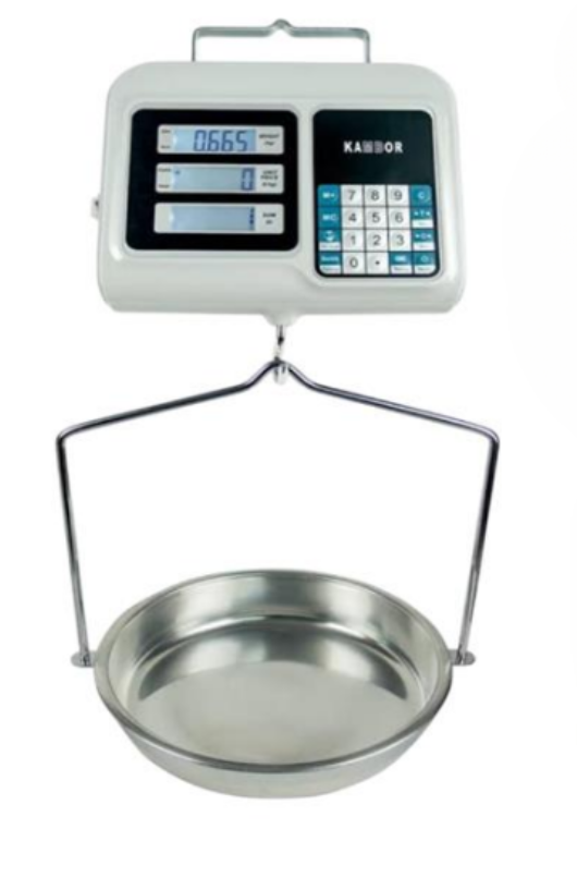 BALANZA COLGANTE COMERCIAL MARCA KAMBOR DE 30 KILOS X 10 G