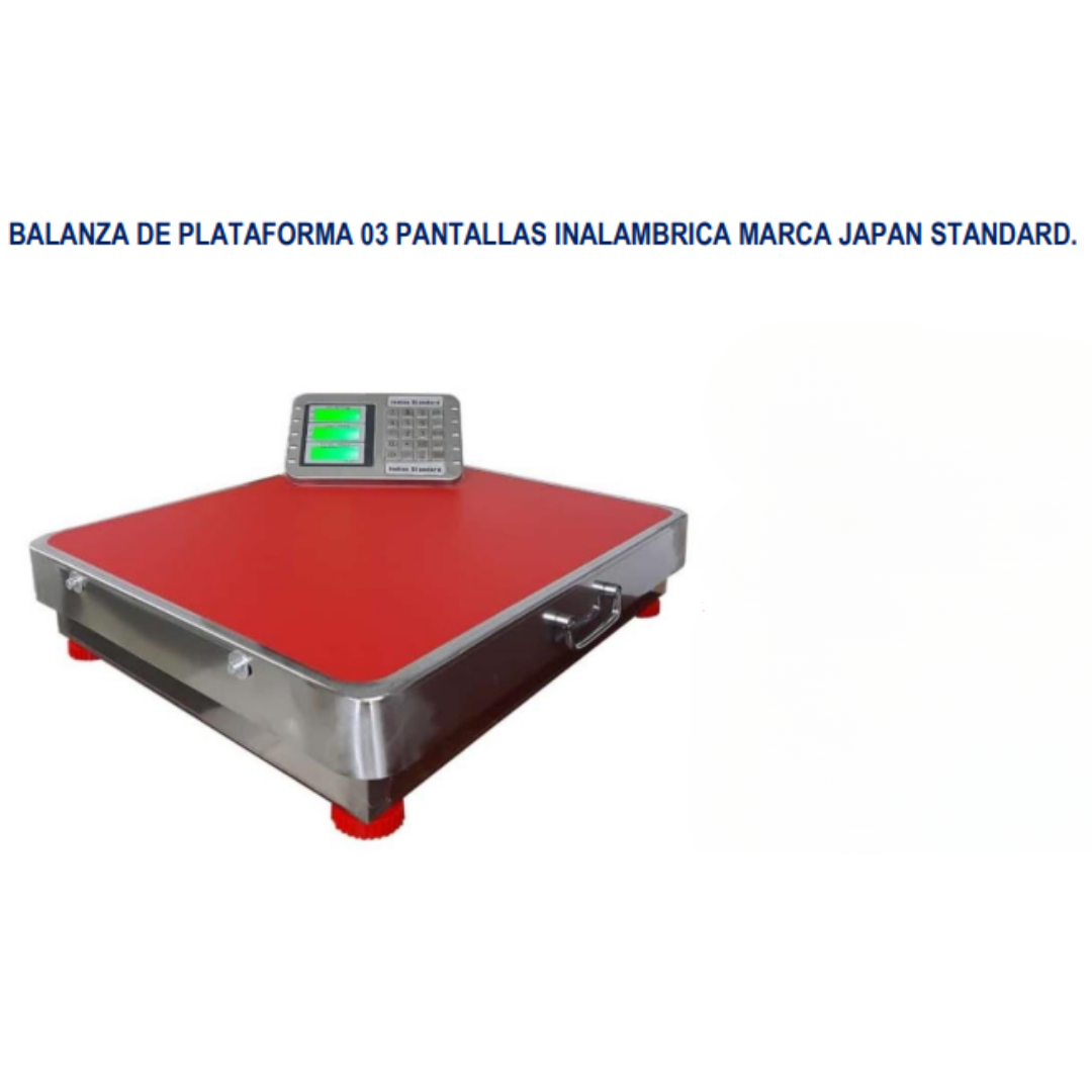 BALANZA DE PLATAFORMA 03 PANTALLAS INALAMBRICA MARCA JAPAN STANDARD