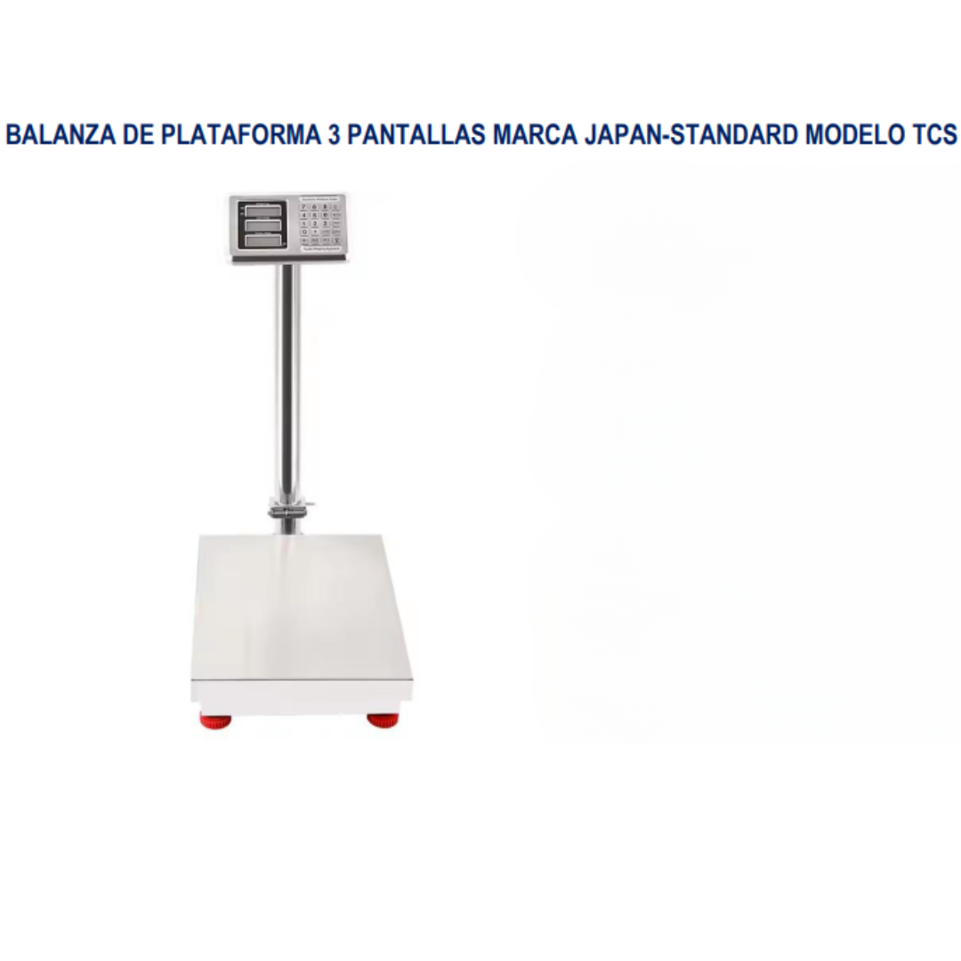 BALANZA DE PLATAFORMA 3 PANTALLAS MARCA JAPAN-STANDARD MODELO TCS